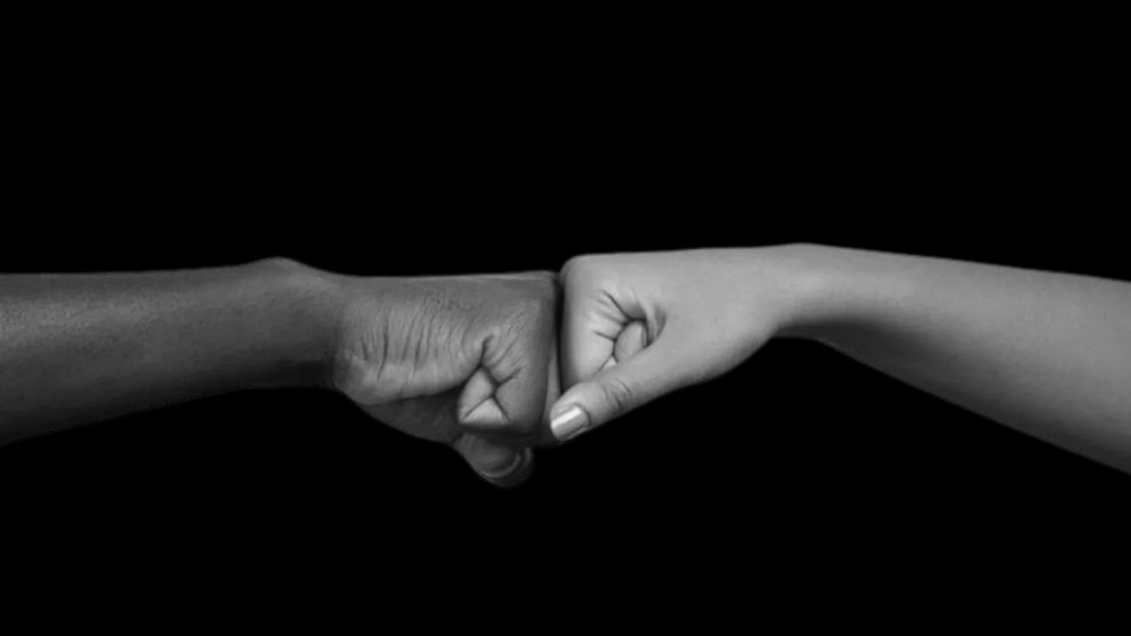 International partnership handshake for mobile view